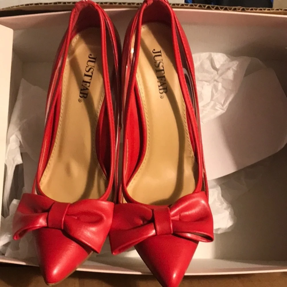 JustFab Scarlet Bow Accent Heels - Picture 4 of 4